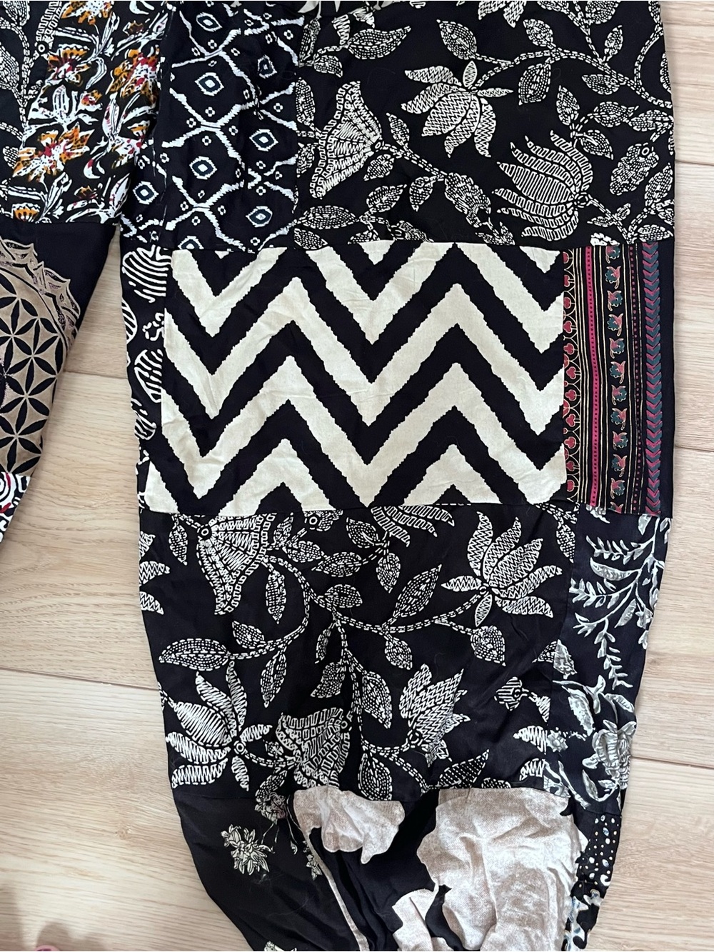 India BoHo harem patchwork pants OS - Picture 9 of 9
